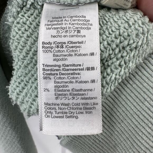 Madewell 1/4 Zip Blue Sweatshirt WMNS M Mock Neck Boxy Slouchy Long Sleeves Gym - Picture 4 of 10